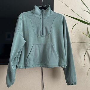 Lululemon Brushed Softstreme 3/4 zip top Sz M